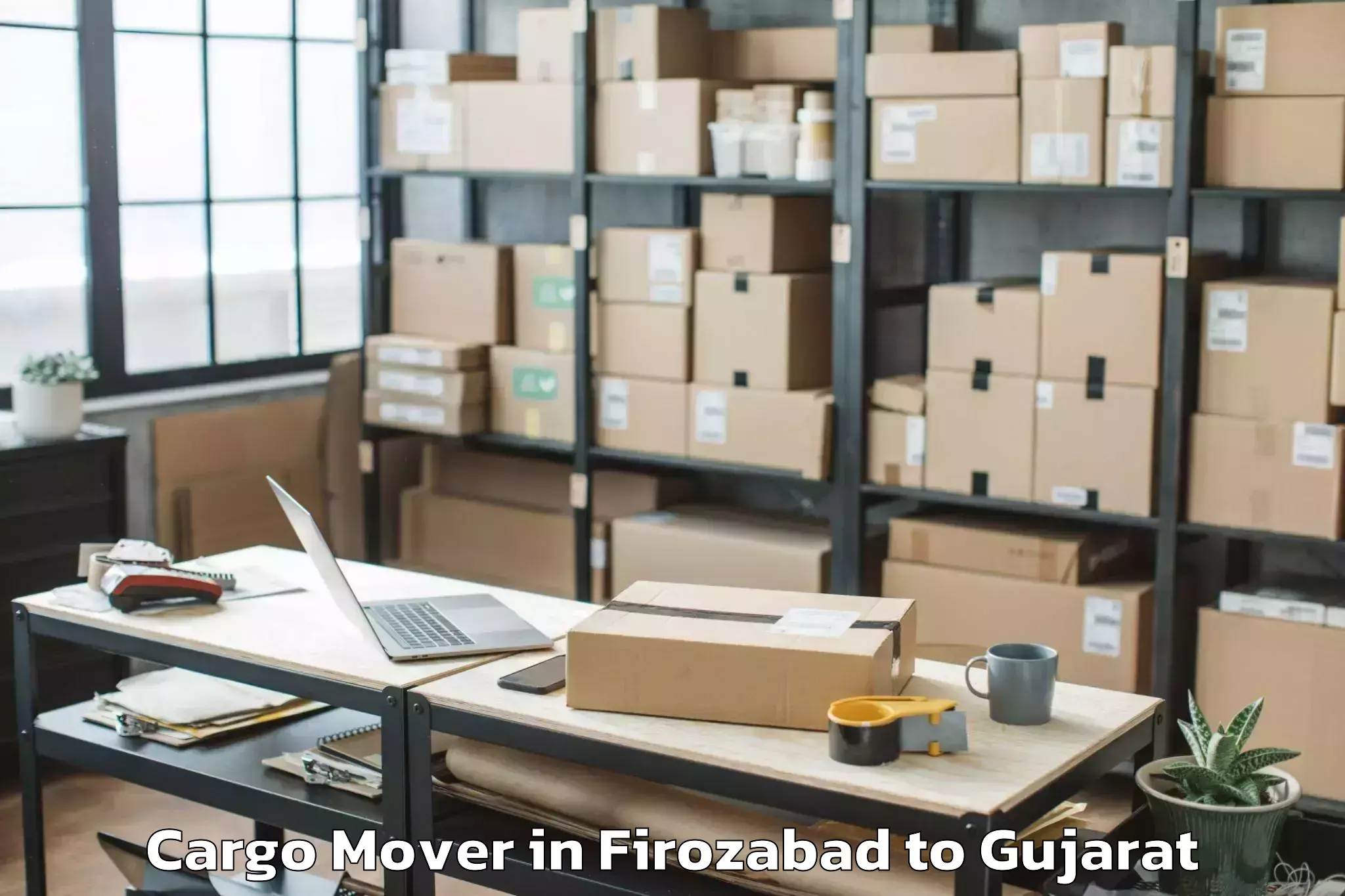 Reliable Firozabad to Gussar Cargo Mover